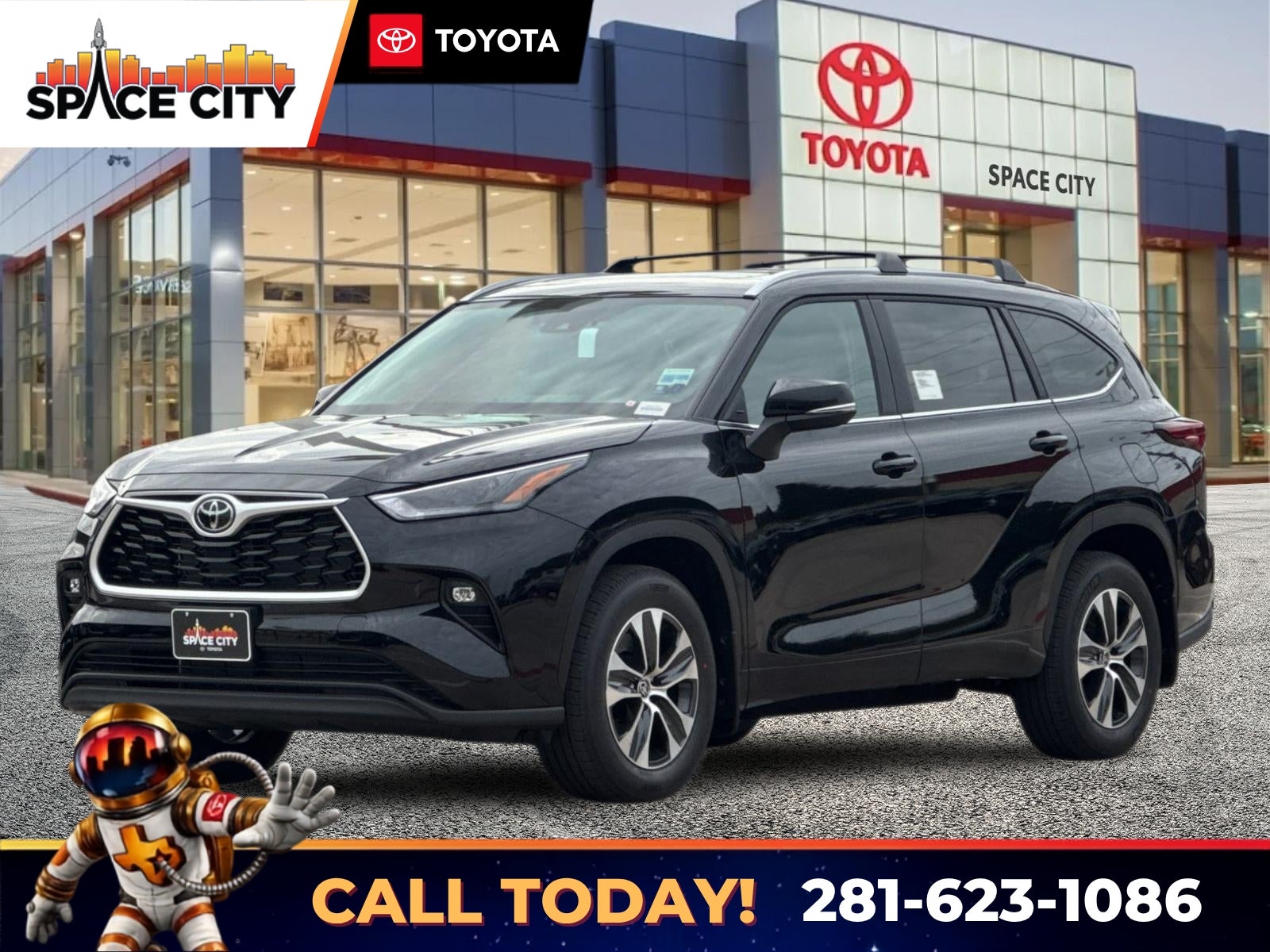 Midnight Black Metallic 2026 Toyota Highlander SUV / Crossover All-Wheel Drive 8-Speed Automatic