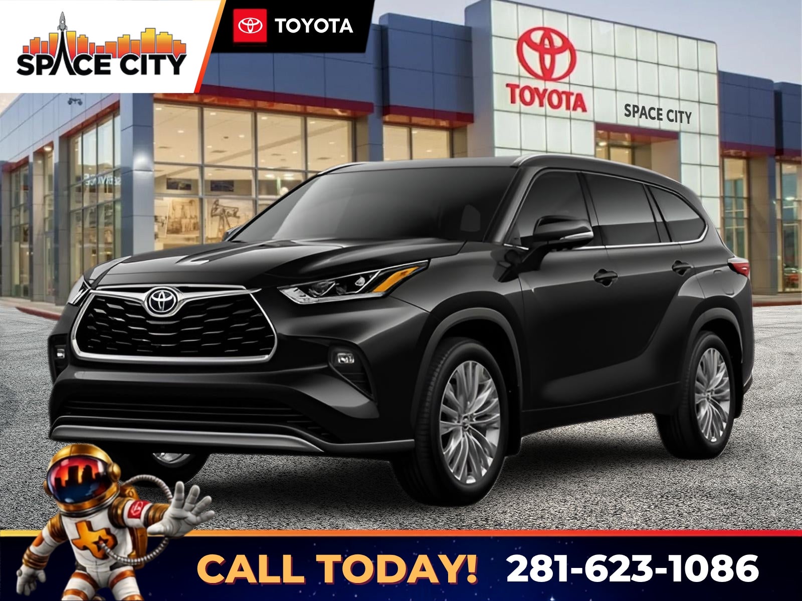 Midnight Black Metallic 2026 Toyota Highlander SUV / Crossover All-Wheel Drive 8-Speed Dual Clutch