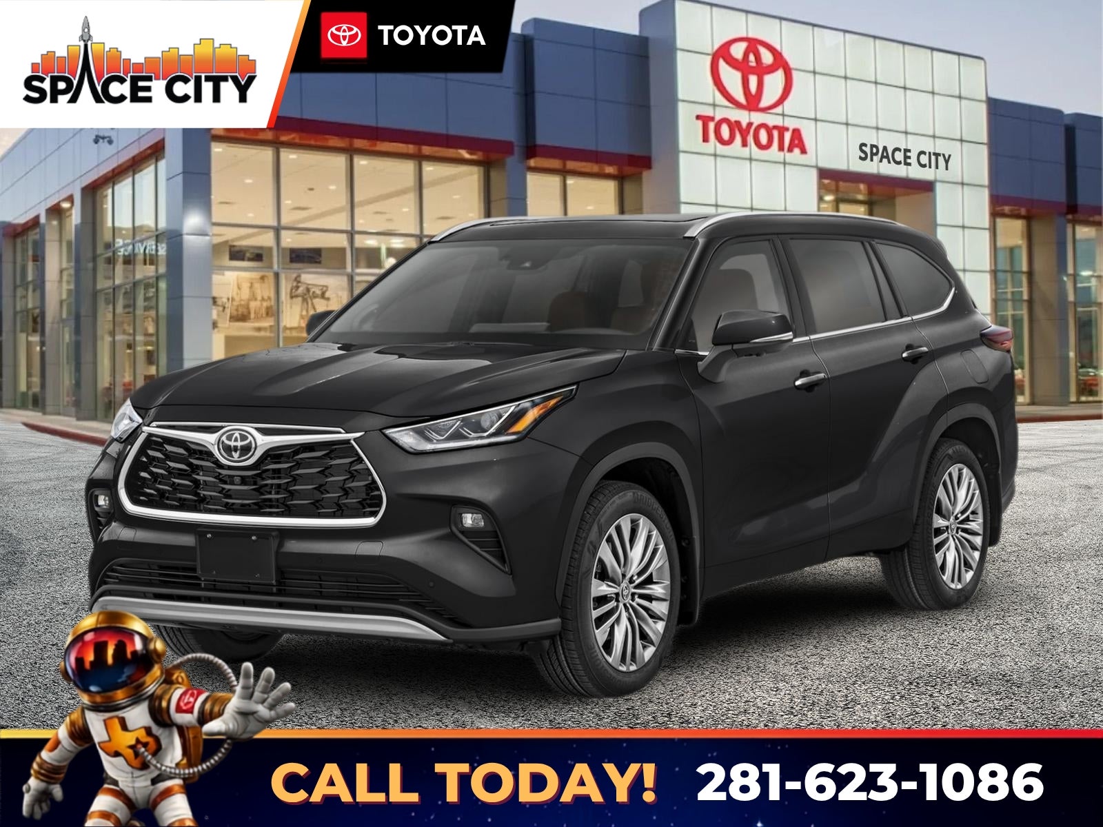 Midnight Black Metallic 2026 Toyota Highlander SUV / Crossover All-Wheel Drive 8-Speed Automatic
