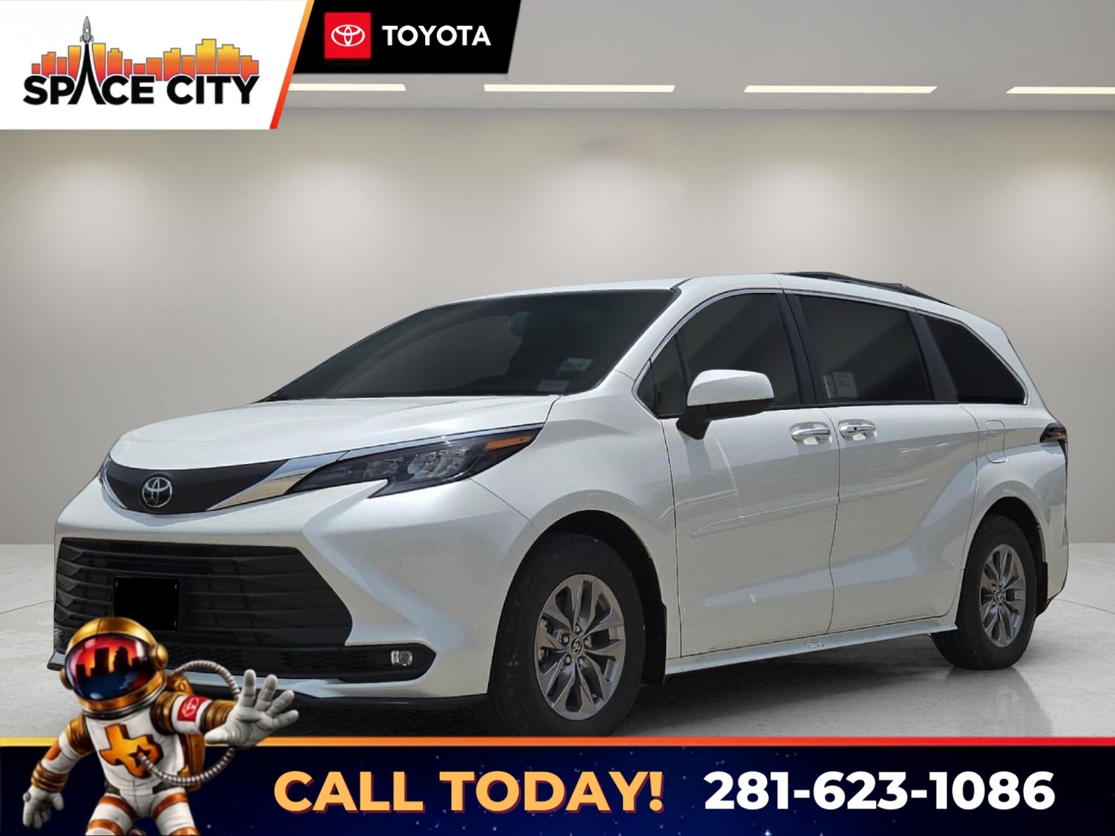 White (Wind Chill Pearl) 2026 Toyota Sienna Minivan Front-Wheel Drive Continuously Variable Transmission