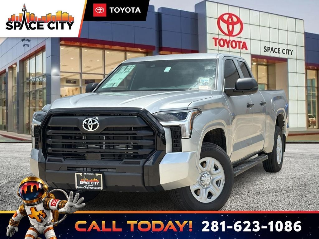 Celestial Silver Metallic 2026 Toyota Tundra SR Double Cab 4WD Pickup Truck Four-Wheel Drive Automatic