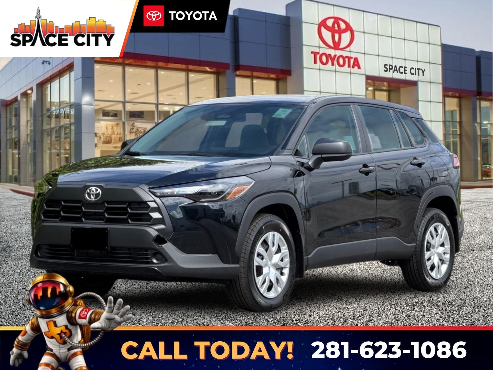 Jet Black 2026 Toyota Corolla Cross SUV / Crossover Front-Wheel Drive Continuously Variable Transmission