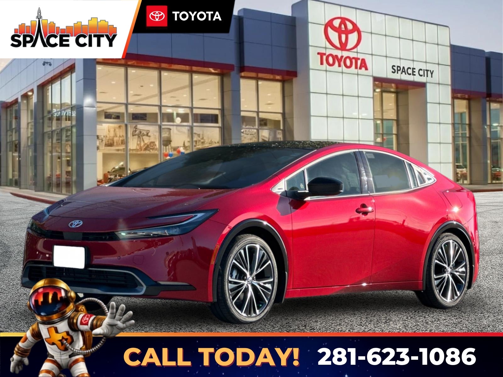 Red 2026 Toyota Prius Hatchback All-Wheel Drive Continuously Variable Transmission