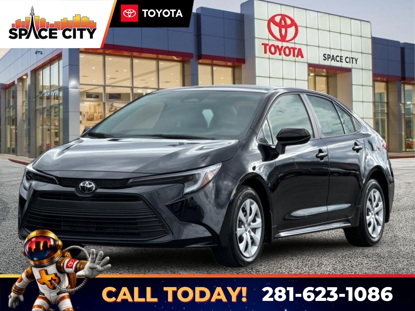 Midnight Black Metallic 2026 Toyota Corolla Hybrid Sedan Front-Wheel Drive Continuously Variable Transmission