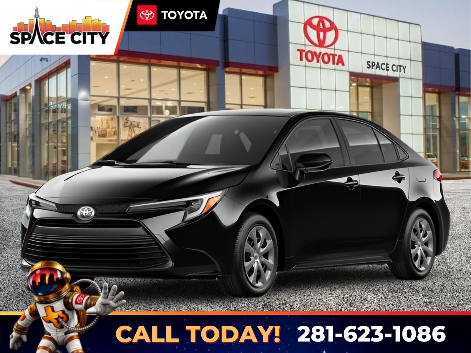 Midnight Black Metallic 2026 Toyota Corolla Hybrid Sedan Front-Wheel Drive Continuously Variable Transmission