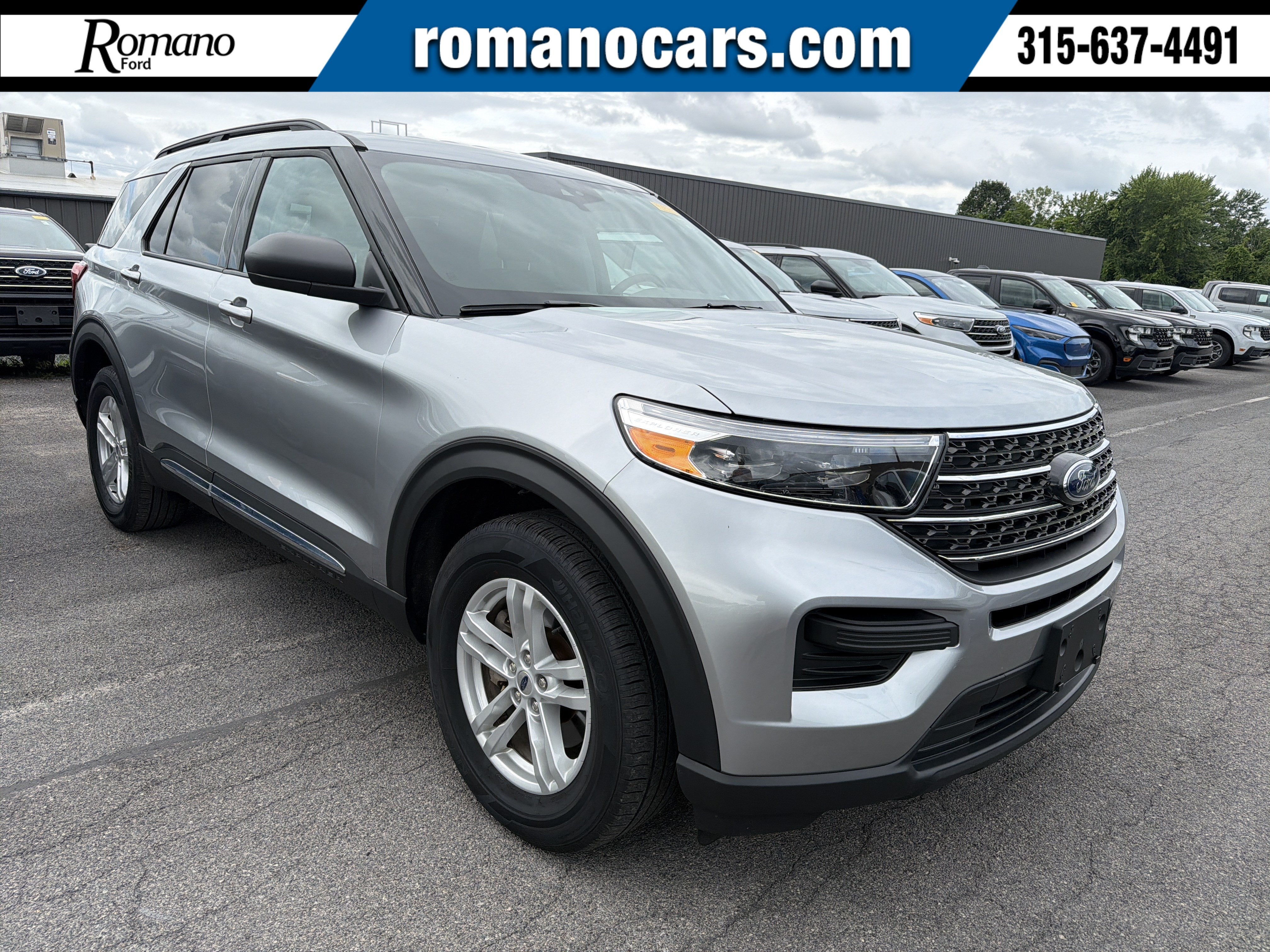 Iconic Silver Metallic 2023 Ford Explorer SUV / Crossover All-Wheel Drive Automatic