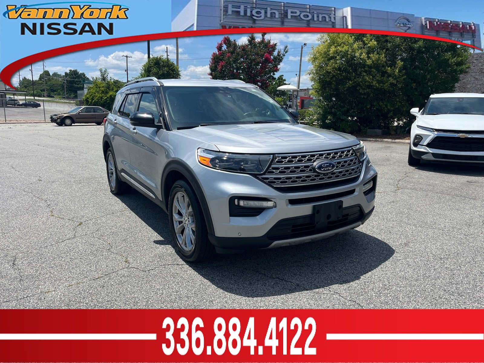 Iconic Silver Metallic 2021 Ford Explorer SUV / Crossover All-Wheel Drive Automatic