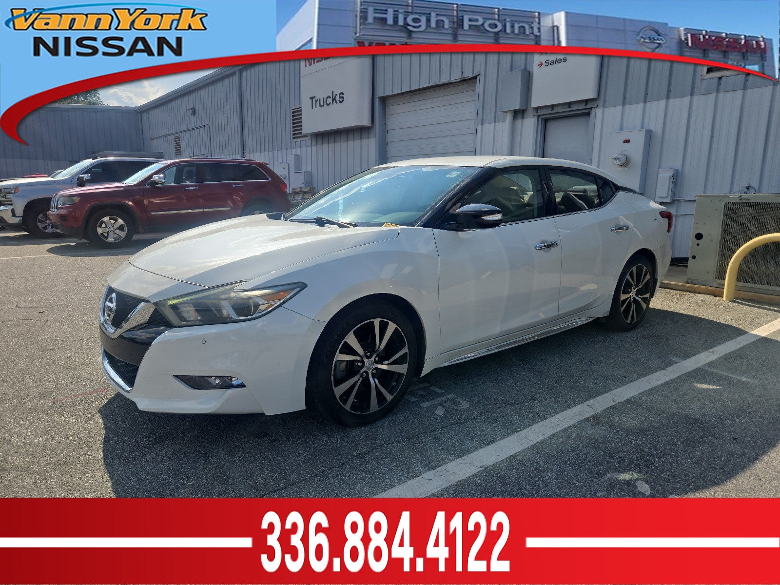 Pearl White 2018 Nissan Maxima Sedan Front-Wheel Drive Automatic