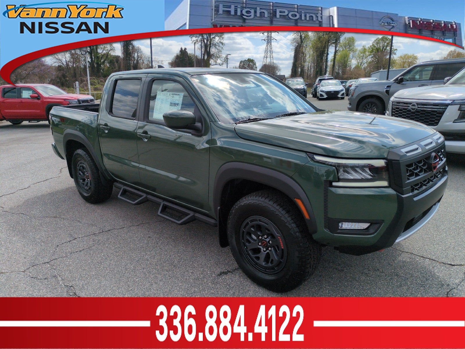 Tactical Green Metallic 2026 Nissan Frontier PRO-4X Crew Cab 4WD Pickup Truck Four-Wheel Drive Automatic