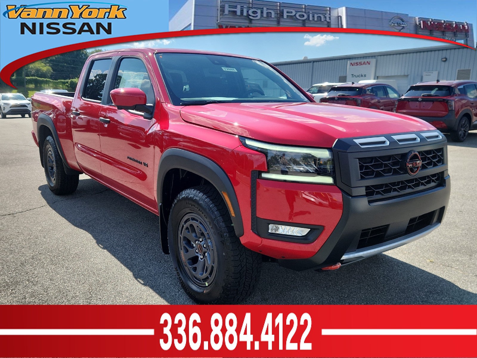 Red Alert 2027 Nissan Frontier Pickup Truck Four-Wheel Drive Automatic