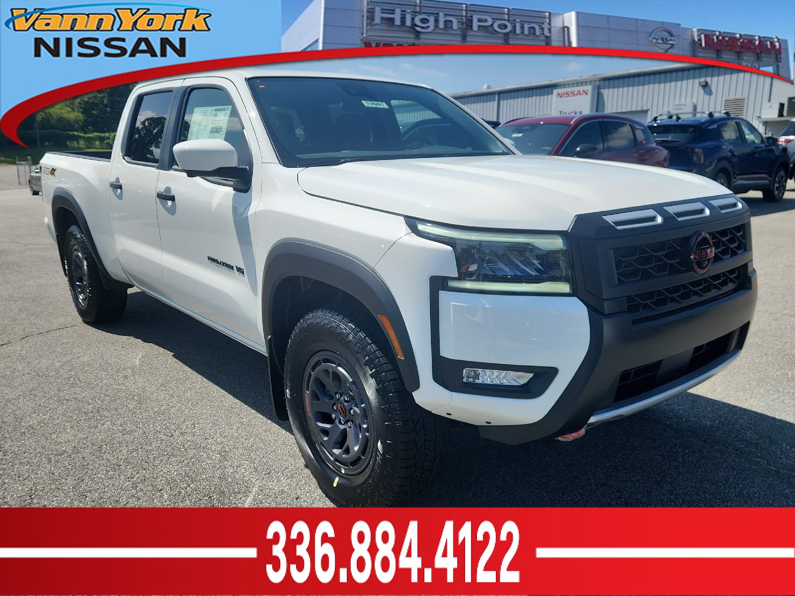Glacier White 2027 Nissan Frontier Pickup Truck Four-Wheel Drive Automatic