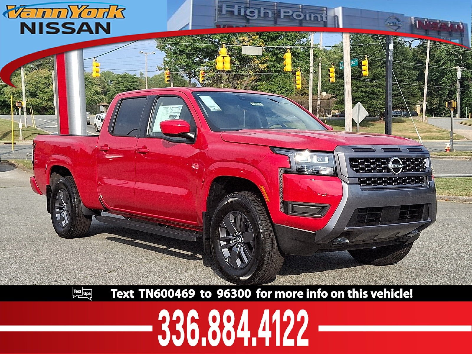 Red Alert 2026 Nissan Frontier Pickup Truck Four-Wheel Drive Automatic