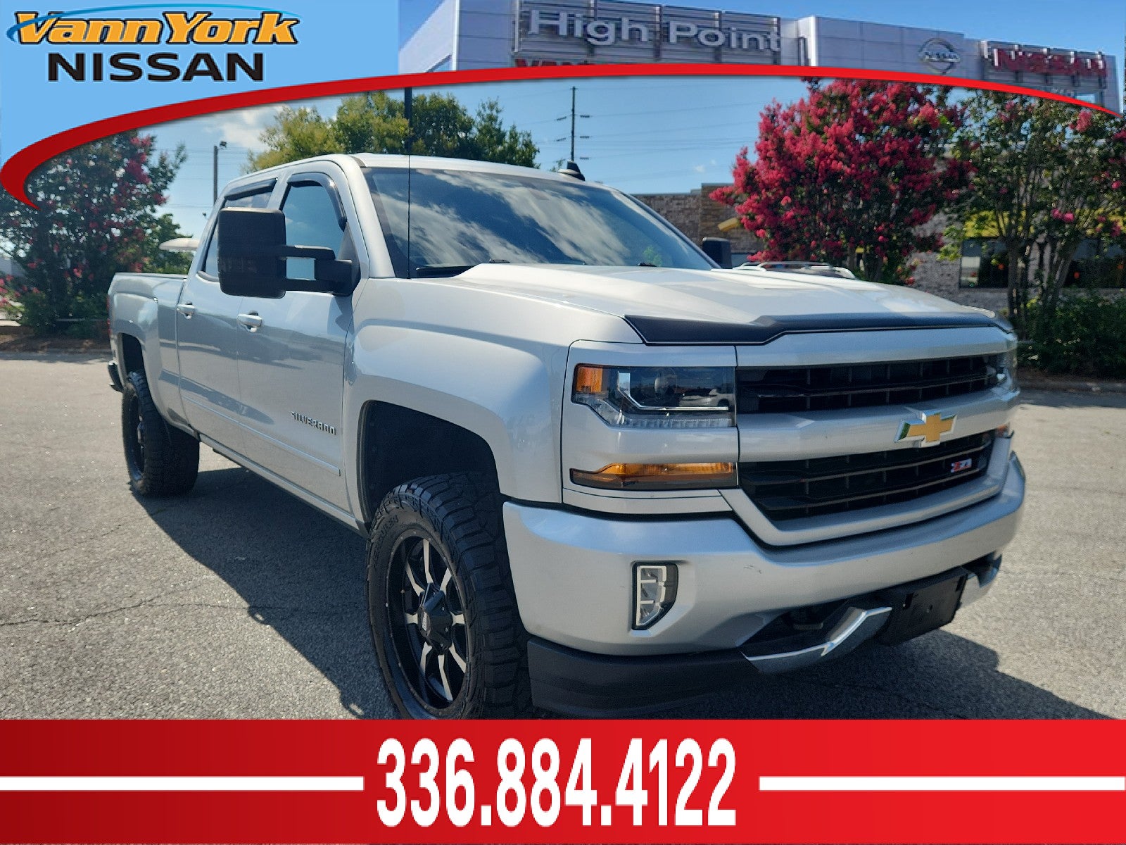 Silver Ice Metallic 2018 Chevrolet Silverado 1500 Pickup Truck Four-Wheel Drive Automatic