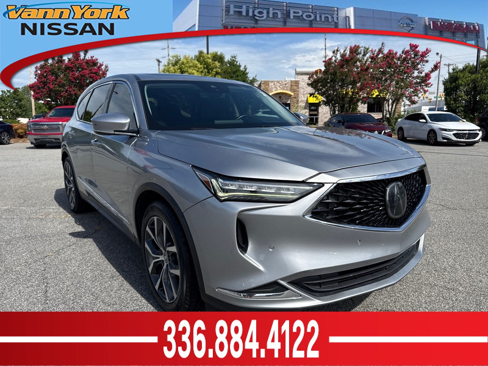 Lunar Silver Metallic 2022 Acura MDX SUV / Crossover Front-Wheel Drive Automatic
