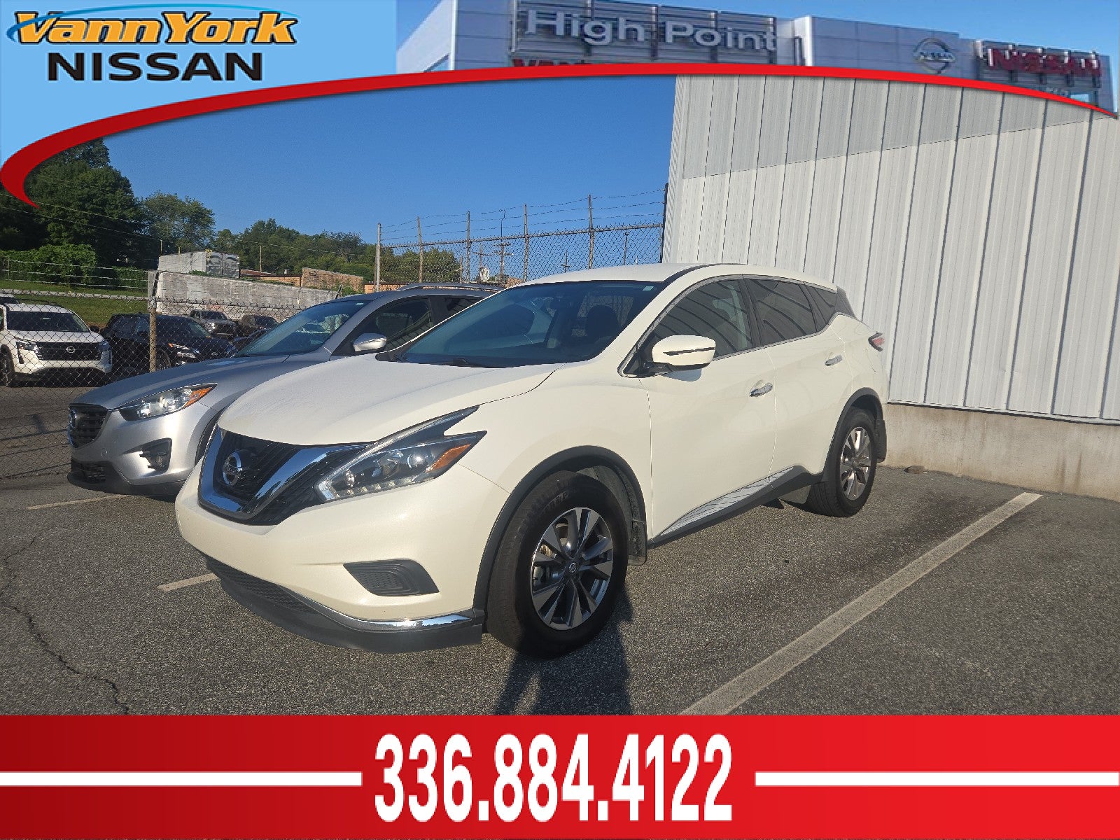 Pearl White 2018 Nissan Murano SUV / Crossover All-Wheel Drive Automatic