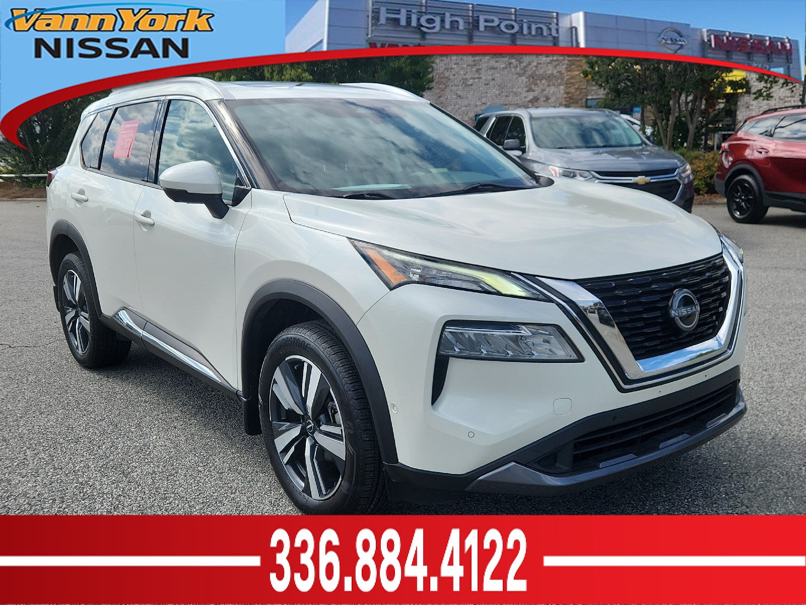Pearl White Tricoat 2023 Nissan Rogue SUV / Crossover All-Wheel Drive Automatic