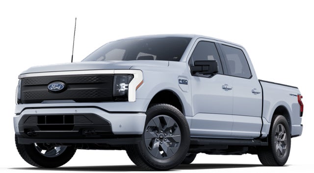 Space White Metallic 2025 Ford F-150 Lightning Pickup Truck All-Wheel Drive Automatic
