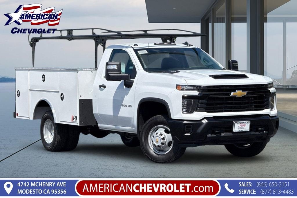 Summit White 2026 Chevrolet Silverado 3500HD Chassis Pickup Truck 4X2 Automatic
