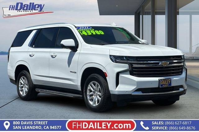 Summit White 2021 Chevrolet Tahoe SUV / Crossover 4X2 Automatic