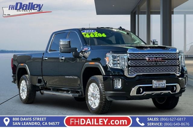 Onyx Black 2022 GMC Sierra 3500HD Denali Crew Cab 4WD Pickup Truck Four-Wheel Drive Automatic