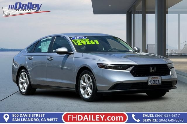 Silver 2023 Honda Accord Sedan Front-Wheel Drive Automatic