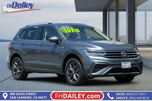 Gray 2022 Volkswagen Tiguan SUV / Crossover All-Wheel Drive Automatic