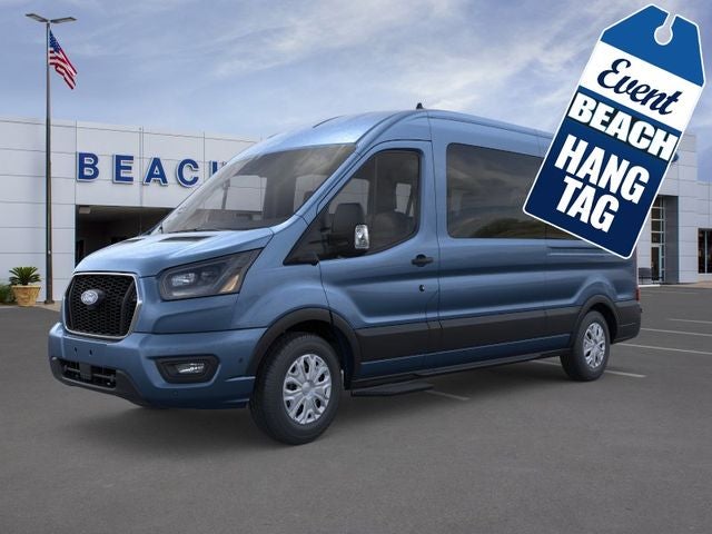 Blue Metallic 2026 Ford Transit Passenger Van Rear-Wheel Drive 
