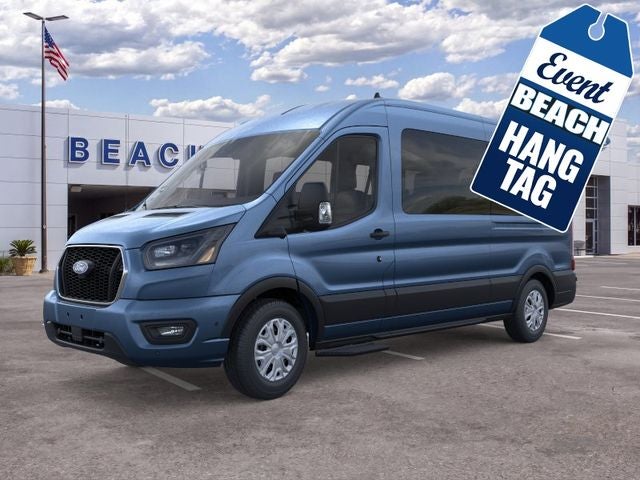 Blue Metallic 2026 Ford Transit Passenger Van Rear-Wheel Drive 
