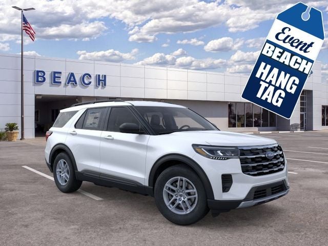 White Metallic 2026 Ford Explorer SUV / Crossover Rear-Wheel Drive Automatic