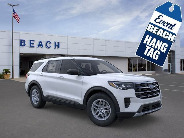 White Metallic 2026 Ford Explorer SUV / Crossover Rear-Wheel Drive Automatic
