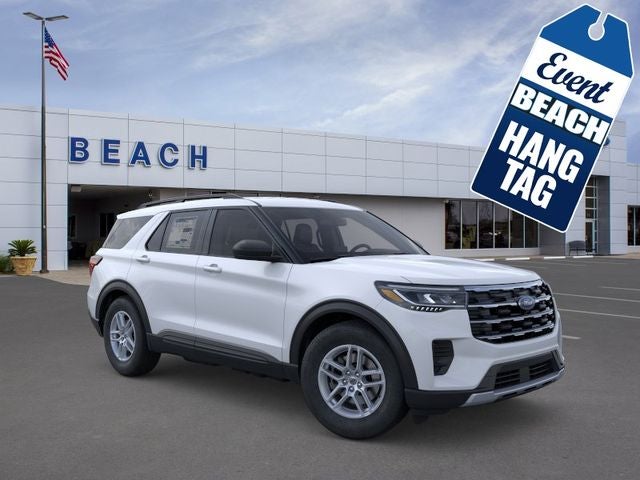 Space White Metallic 2026 Ford Explorer SUV / Crossover Rear-Wheel Drive Automatic