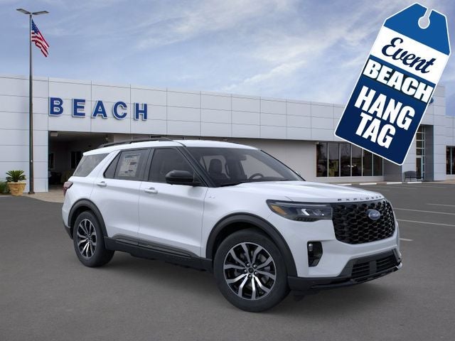 White Metallic 2026 Ford Explorer SUV / Crossover Rear-Wheel Drive Automatic