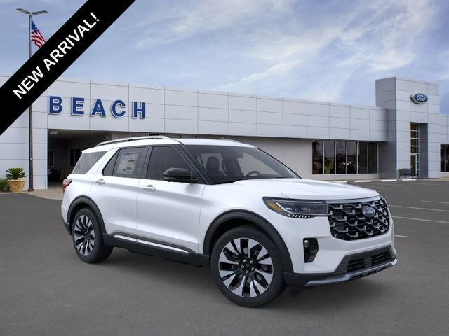Star White Metallic Tri-Coat 2026 Ford Explorer SUV / Crossover All-Wheel Drive Automatic