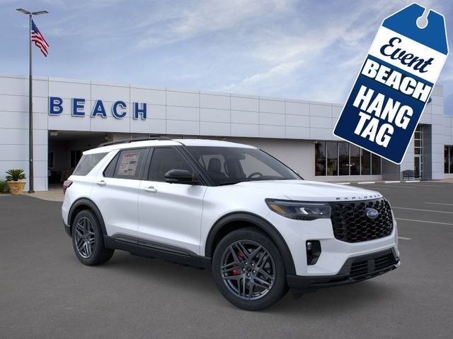 Star White Metallic Tri-Coat 2026 Ford Explorer SUV / Crossover All-Wheel Drive Automatic