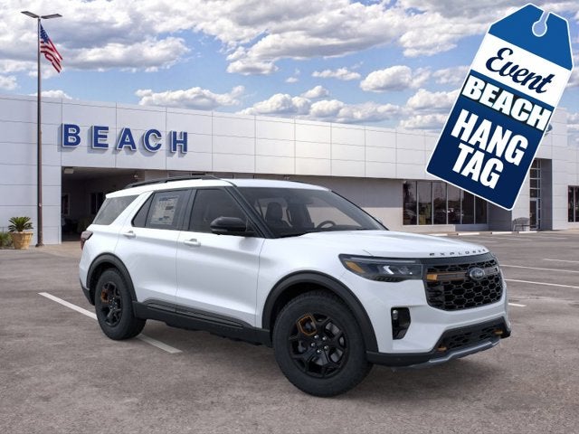 Star White Metallic Tri-Coat 2026 Ford Explorer SUV / Crossover All-Wheel Drive Automatic