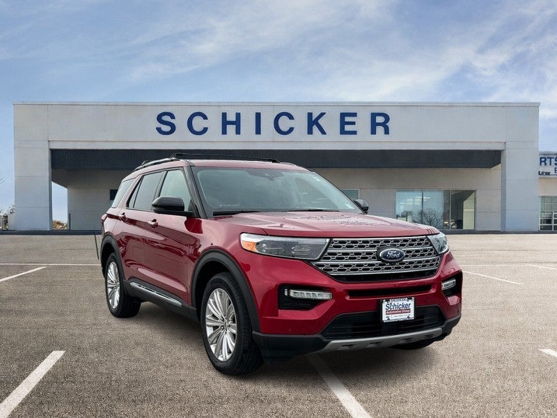 Rapid Red Metallic Tinted Clearcoat 2021 Ford Explorer SUV / Crossover All-Wheel Drive Automatic