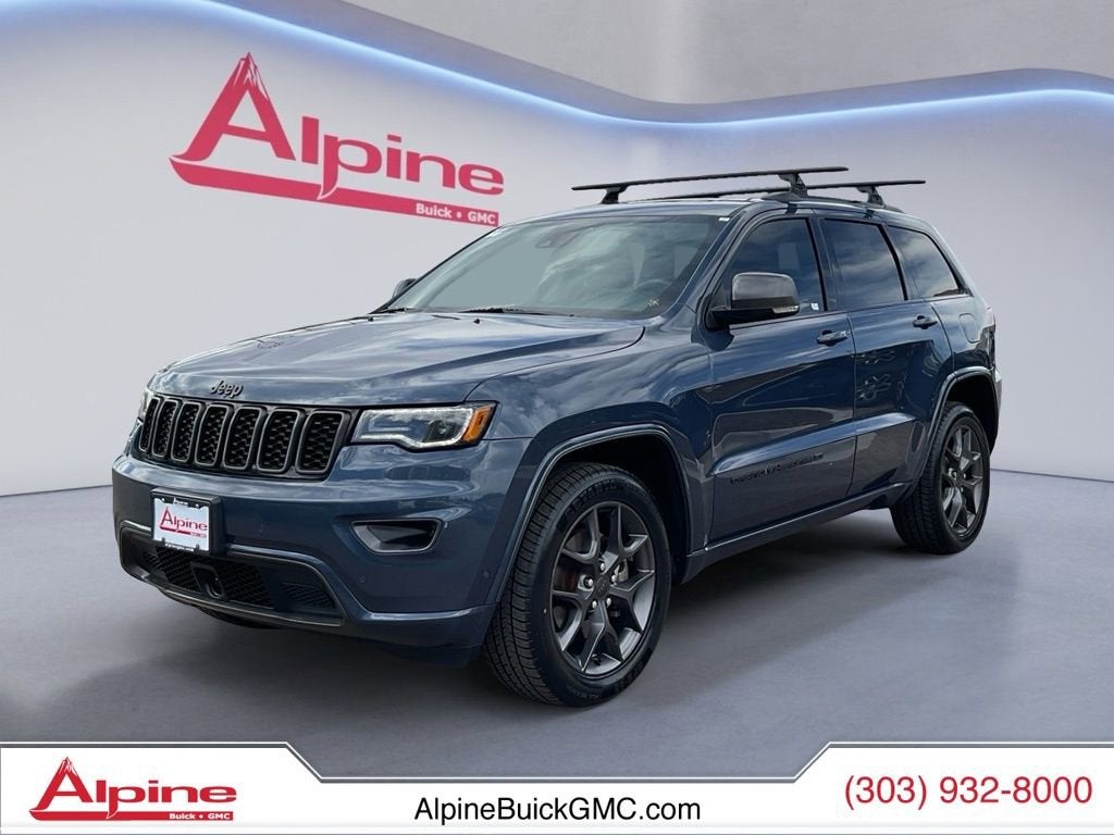 Blue 2021 Jeep Grand Cherokee SUV / Crossover Four-Wheel Drive Automatic