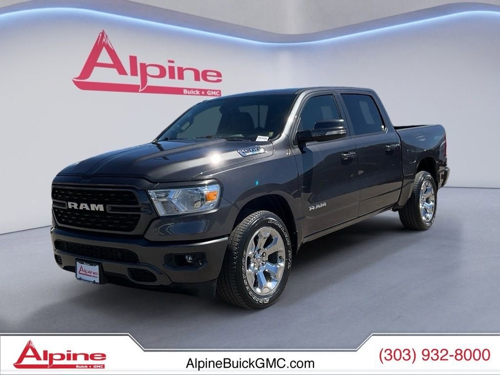 Gray 2022 RAM 1500 Pickup Truck Four-Wheel Drive Automatic