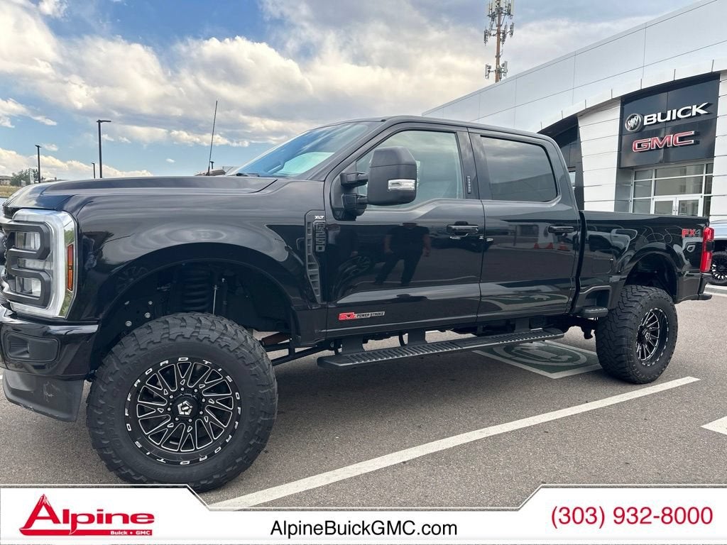 Black 2024 Ford F-250 Super Duty Pickup Truck Four-Wheel Drive 