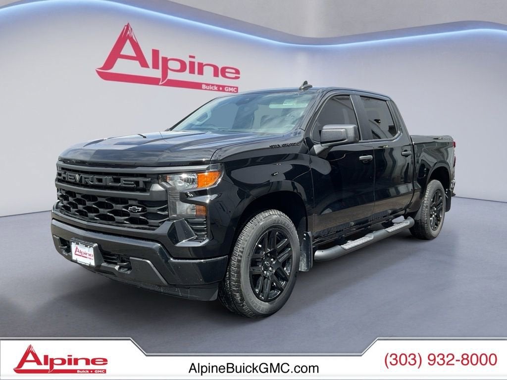 Black 2024 Chevrolet Silverado 1500 Pickup Truck Four-Wheel Drive Automatic