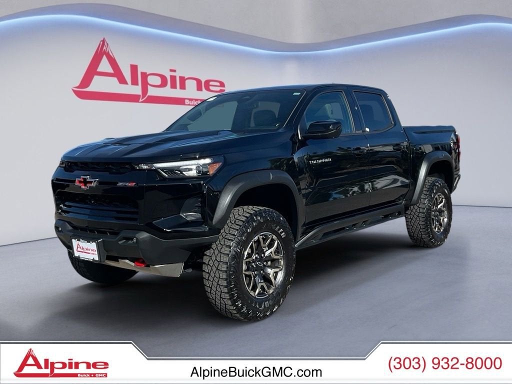 Black 2024 Chevrolet Colorado ZR2 Crew Cab 4WD Pickup Truck Four-Wheel Drive Automatic