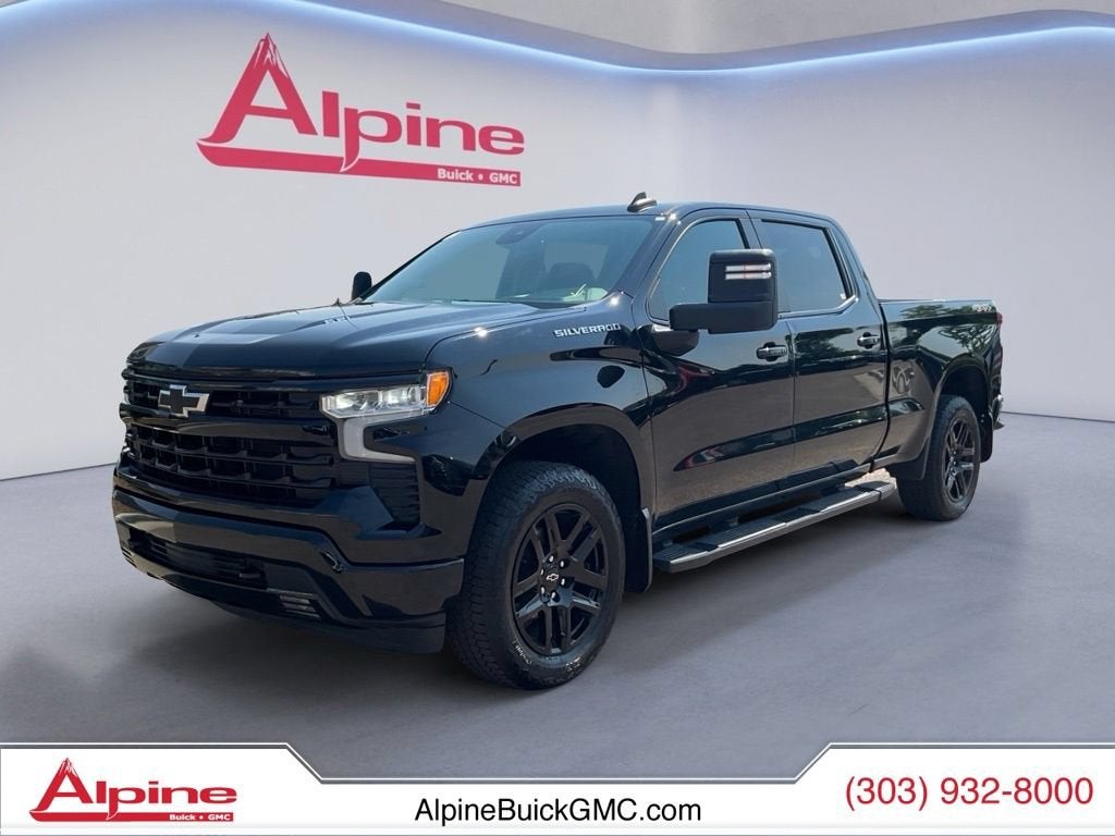 Black 2024 Chevrolet Silverado 1500 Pickup Truck Four-Wheel Drive Automatic