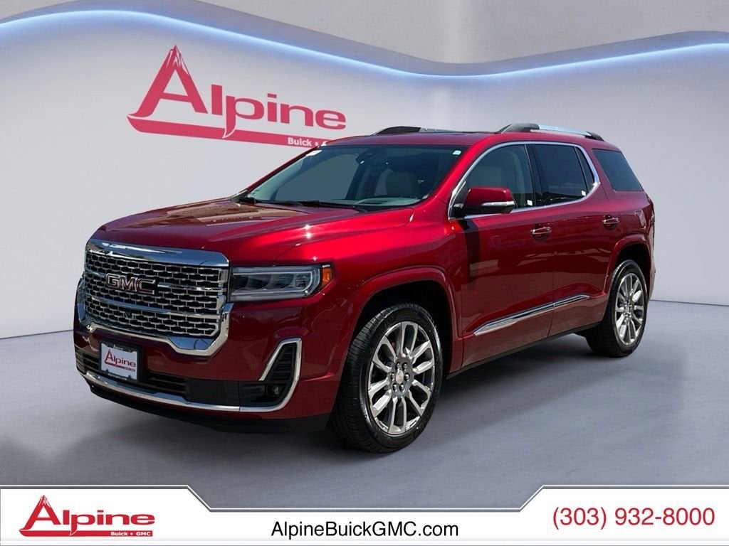 Volcanic Red Tintcoat 2023 GMC Acadia Denali AWD SUV / Crossover Four-Wheel Drive Automatic