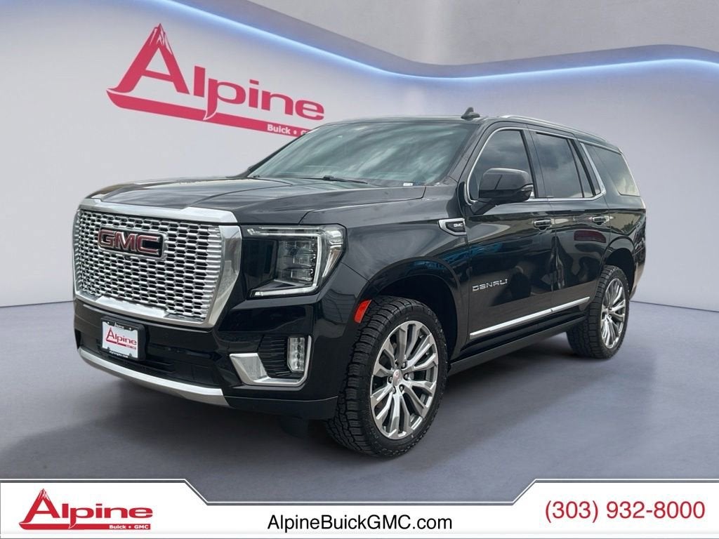 Onyx Black 2021 GMC Yukon Denali 4WD SUV / Crossover Four-Wheel Drive Automatic