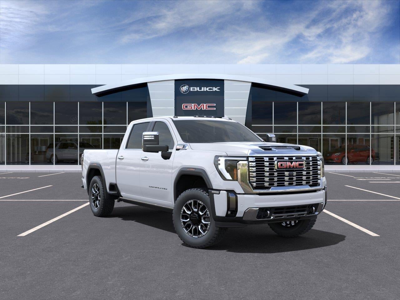 White 2025 GMC Sierra 2500HD Pickup Truck Four-Wheel Drive Automatic
