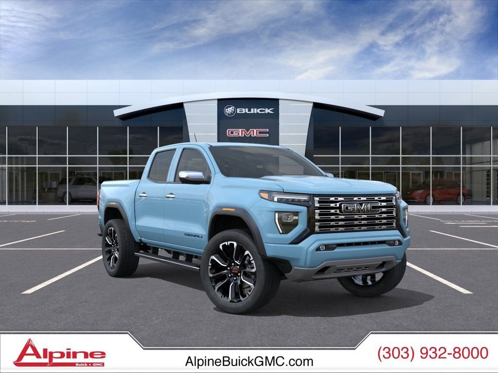Glacier Metallic 2026 GMC Canyon Denali Crew Cab 4WD Pickup Truck Four-Wheel Drive Automatic