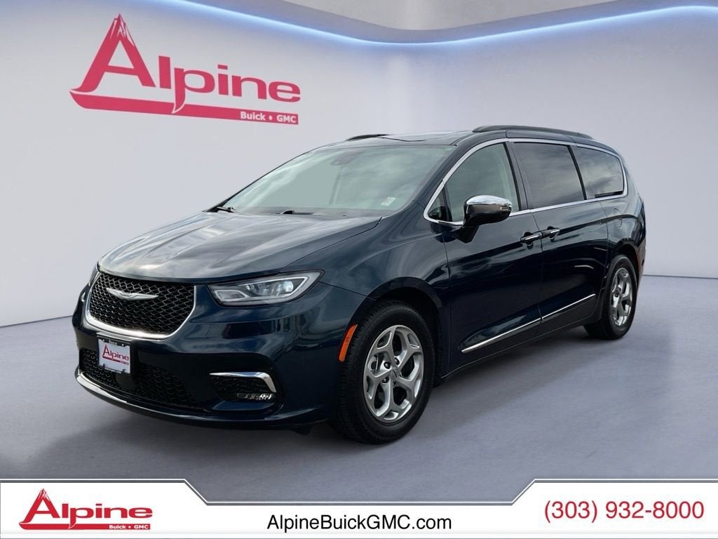 Blue 2023 Chrysler Pacifica Limited FWD Minivan Front-Wheel Drive 9-Speed Automatic