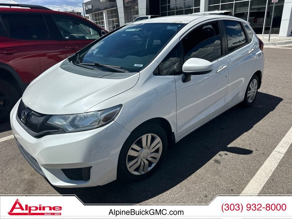 White 2015 Honda Fit Hatchback Front-Wheel Drive 
