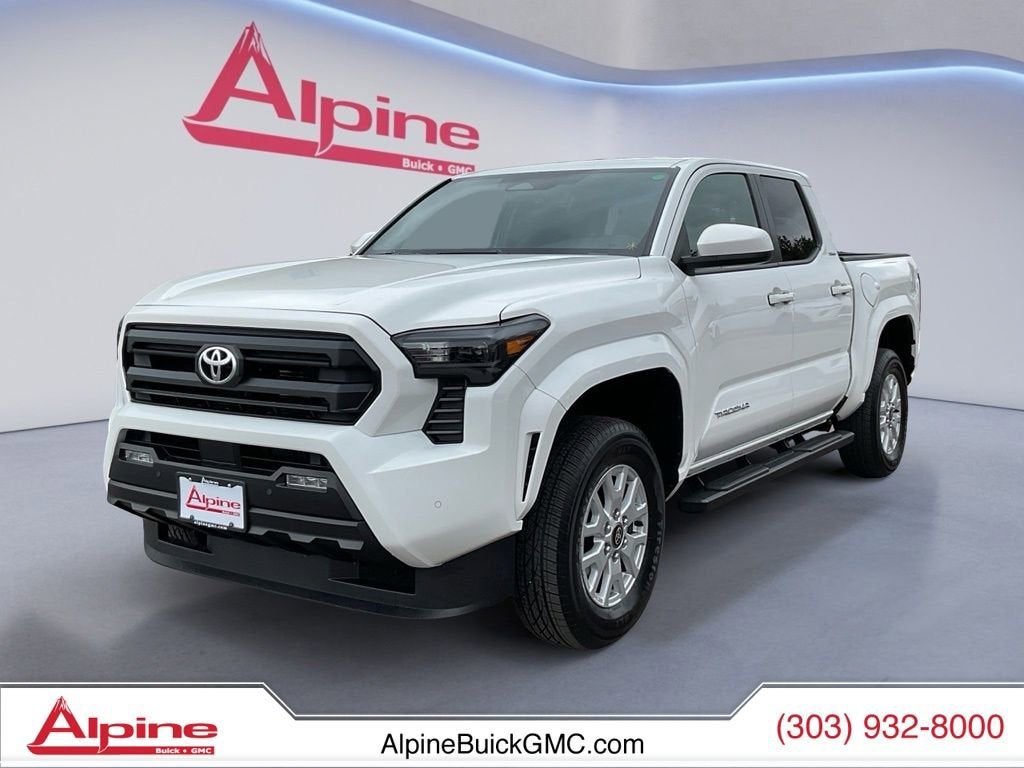 White 2025 Toyota Tacoma Pickup Truck Four-Wheel Drive 8-Speed Automatic