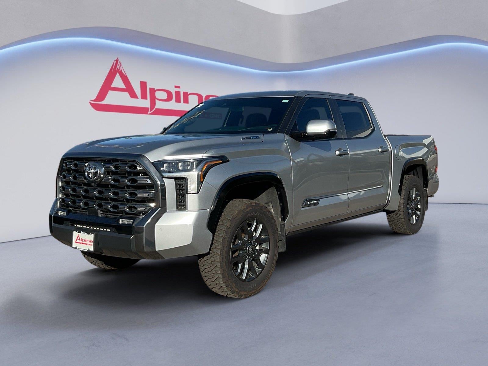 Silver 2025 Toyota Tundra Hybrid Pickup Truck Four-Wheel Drive Automatic